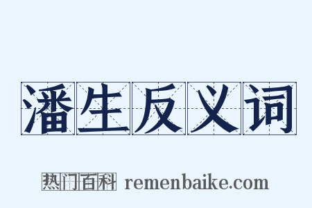 潘生反义词是什么意思的图片